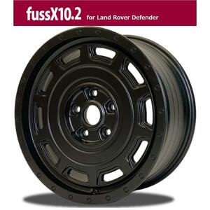 【fussX10.2】ランドローバー ディフェンダー P300専用　18ｘ8.5 ＋41 5H/120 マットブラック　ｘ４本セット（１台分）HUB : 72.6