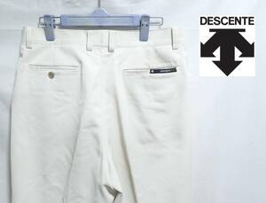 ☆DESCENTE GOLF　☆デサント　☆ゴルフウエア　☆ポリエステル　☆2タック　☆ゴルフスラックス　☆ゴルフパンツ　☆オフホワイト