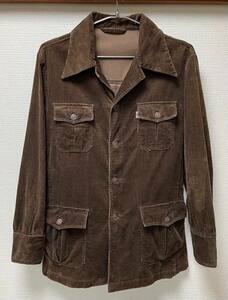 古着 リーバイス 70's Levi's Big E Corduroy Vintage JKT Brown 白タブ 太畝 コーデュロイ テーラード ビンテージ ジャケット 