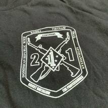 沖縄 米軍放出品KOREA VIETNAM Tシャツ トレーニング　ランニング　BLACK (管理番号 WX237)_画像2