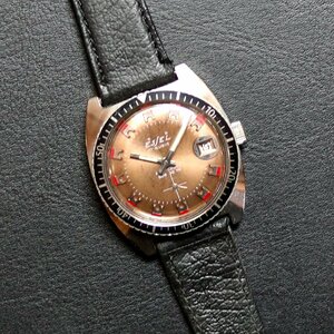 [ESSEL]Vintage Diver / wristwatch men's stylish brand popular 30 fee 40 fee 50 fee 60 fee recommendation present 