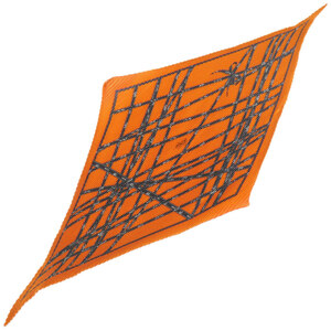 レア商品 エルメス スカーフ HERMES シルク プリーツスカーフ ボルデュック リボン柄 オレンジ レディース JJS02373