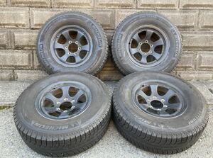 バリ溝品 希少 サーフ ランクル 70 6H 16インチアルミ 265/70R16 ミシュランLATITUDE X-ICE スタッドレス4本セット ランドクルーザープラド