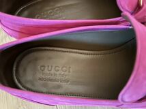 GUCCI made to order MTO horsebit loafer ホースビット ローファー 8 美品　ピンク made in Italy イタリア製_画像4
