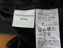 ☆アーバンリサーチドアーズ　URBAN RESEARCH DOORS カットソーピンタックパンツ　サイズ36　ブラック_画像9