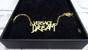 m978 VERSACE ネックレス GLD トップ有 メンズ ヴェルサーチ ゴールド メデューサ メッキ 中古品 ゆうパック60サイズ 同梱OK