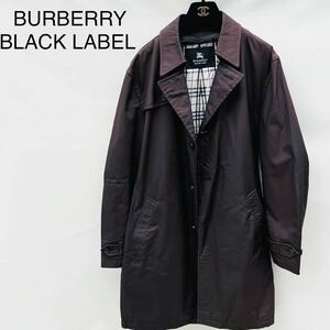 ★ 大人の着こなし　バーバリーブラックレーベル トレンチコート ベルト付き ブラック系 ノバチェック BURBERRY BLACK LABEL No11