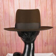 FO16084 STETSON ステットソン SE629 フェルトハット クローンモデル 日本製 60cm ブラウン 未使用_画像3