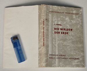 1957 year foreign book German world. forest .DIE WALDER DER ERDE / Johannes Weck plant . climate obi . industry .. wood use 