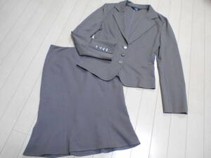 *INED Ined light burns tea stretch . large skirt suit 9 number made in Japan 