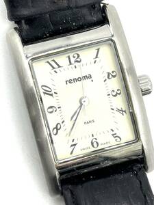 【電池切れ】Renoma レノマ　クォーツ RN-1670ｍ　腕時計　スクエアフェイス　レディース　ケース：2.5