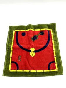 [Неиспользуемые предметы с печатью] Роберта ди Камерино Роберта Димелино Молосовое платье мини -полотенце красное логотип хлопок 25,5 × 25,5