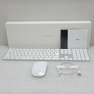 【中古美品】★送料無料★ iMac付属品 Apple Magic Keyboard 10キー有日本語マジックキーボード A1843 マジックマウス2 A1657 セット 004