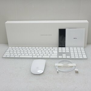 【中古美品】★送料無料★ iMac付属品 Apple Magic Keyboard 10キー有日本語マジックキーボード A1843 マジックマウス2 A1657 セット 008