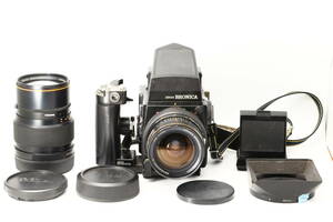 ★希少良品★ ゼンザ ブロニカ ZENZA BRONICA SQ-A ボディ + 50mm F3.5 + 200mm F4.5 中判 ★AEファインダー付き★ #0006 #3100920 #0898