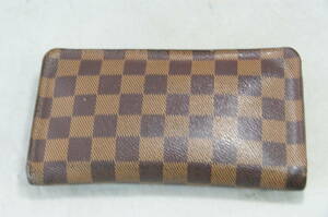 LOUIS VUITTON ルイヴィトン ダミエ M61728 長財布 ジッパー壊れ