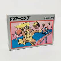 【送料無料】 ファミコン ドンキーコング 箱説付き 痛みあり 銀箱版 絵柄版 任天堂 Nintendo Famicom Donkey Kong CIB Silver Box_画像2