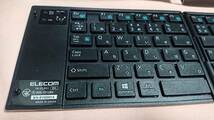 ワイヤレス　Bluetooth(R)　ブルートゥース　keyboard キーボード　TK-FLP01BK　ELECOM　エレコム_画像2