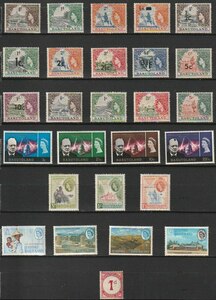 バストランド２４　1954年～1965年（未使用記念　　島の風景　チャーチル　５セット）２７種