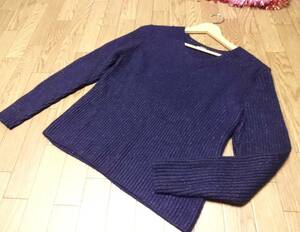 UNITED ARROWS♪【Green Label Relaxing】紺長袖ラメセーターF★新品同様♪