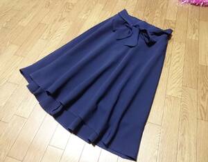 【Ropepicnic】紺リボンフレアースカート36★ロペピクニック★新品♪