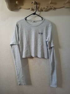 INGNIイング 2wayショート丈カットソー グレー M 