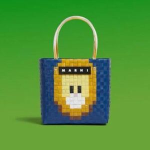 MARNI MARKET アニマルバスケット バッグ ブルーライオン　新品未使用