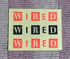 ステッカー　雑誌　WIRED　日本版　昭和　シール　未使用　非売品　貴重