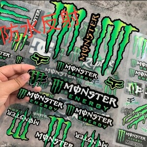 防水反射 ステッカー/モンスターエナジー/バイク/車/ストリート バイクステッカー ヘルメットステッカー MONSTER ENERGY.