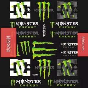 防水反射 ステッカー/モンスターエナジー/バイク/車/ストリート バイクステッカー ヘルメットステッカー MONSTER ENERGY [特大きさ] の画像1