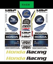 MotoGP HONDA ホンダ レーシング　HRC　防水反射ステッカーヘルメットステッカー MotoGP バイクステッカー AGV　KYB ★サイズ　25 x 30cm_画像1