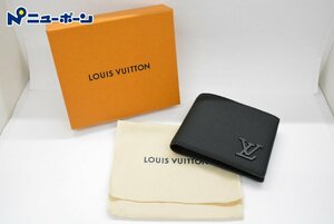 1B497★展示未使用品 LOUIS VUITTON ルイヴィトン 二つ折り財布 ポルトフォイユ・マルコ M81742 LVアエログラム ★＜ニューポーン＞