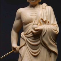 最新作 極上の木彫 仏教美術 精密彫刻 仏像 地蔵菩薩像 手職人手作り_画像5