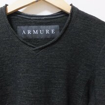 ★052　ARMURE　アルミュール　ブラック　長袖　Tシャツ　カットソー　ロンT　3　【メ便】_画像2