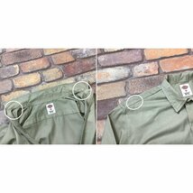 ME9-670★USA正規品★大きめ★カーキ【Dickies ディッキーズ】T/Cツイル 574 ワークシャツ【メンズ M】長袖 バイク 作業着 古着 無地_画像6