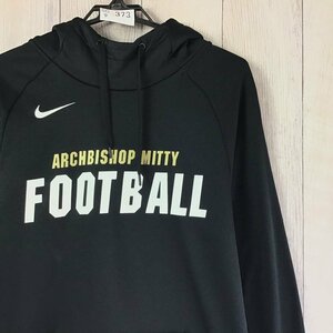 SC9-373★格安★アメリカ古着★【NIKE ナイキ】DRI-FIT プルオーバー スウェットパーカー【メンズ S】黒 裏起毛 アメフト スポーツ