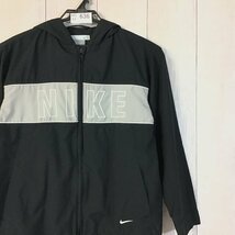 SC11-636★大特価★訳あり★USA買付【NIKE ナイキ】フード付き スウェットライナー zipジャケット【ユース M 140】黒 スポーツ 子ども服_画像2