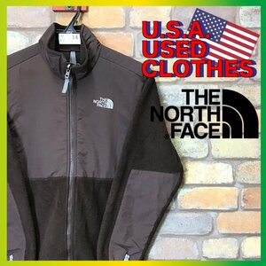 ME7-144★USA正規品★人気!!【THE NORTH FACE ザ・ノースフェイス】ポーラテック デナリジャケット【ユース L 150】茶 アウトドア 刺繍ロゴ