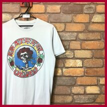 ME10-337★USA正規品★状態◎★淡ブルー【グレートフル・デッド】The Grateful Dead スカル＆ローズ ジャケ写 Tシャツ【メンズ M】バンド_画像6