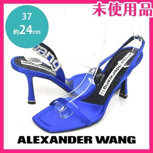  новый товар не использовался товар Alexander one Alexander Wang стразы Logo сандалии синий blue 37( примерно 24cm) sh23-0756