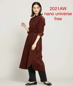 1 times only have on * nano universe corduroy shirt One-piece 