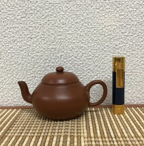 旧家蔵出 清時代 朱泥 孟臣 陶磁器 紫泥 白泥 急須 水平 唐物 煎茶道具 中国宜興 紫砂 中国美術 中国古玩_画像2