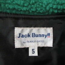 ○美品 JACK BUNNY ジャックバニー◆ゴルフウエア ボアフリースジャケット 中綿入り 262-8220105◆メンズ グリーン/ブラック サイズ5_画像8