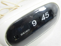 ■■昭和レトロ!! SEIKO セイコー パタパタ時計 SD-502（白）60Hz専用 DIGITAL CLOCK 共箱■■_画像6