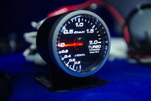 希少 廃盤 Defi ホワイト レーサーゲージ メーター 52mm ブースト計 デフィ White Racer Gauge 単体駆動モデル ターボ計 BOOST DF6506_画像4