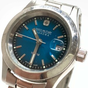 f001 Z4 SWISS MILITARY スイスミリタリー HANOWA ハノワ レディース 腕時計 クオーツ 6-7023 ブルー ネイビー アナログ 動作品