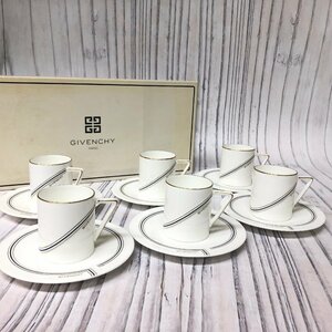 m001l X(80) 未使用保管品 GIVENCHY ジバンシー コーヒーセット カップ&ソーサー 6客 YAMAKA 箱付