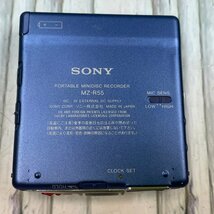 m002 H6 SONY ソニー MD WALKMAN MZ-R55 ポータブル MDレコーダー ウォークマン 電池ケース付 動作未確認 ジャンク品_画像3