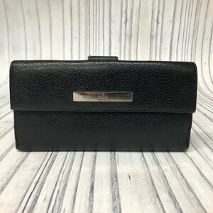 m001 Z1(20) GUCCI グッチ レザー Wホック 長財布 035 1408 2150 長財布 ブラック ユニセックス 送料370円