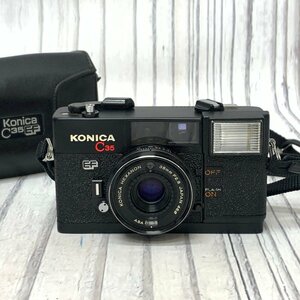 s001 A2 保管品 コニカ KONICA C35 EF フィルムカメラ KONICA HEXANON 38mm F2.8 レンズカバー無し カメラケース付き 中古